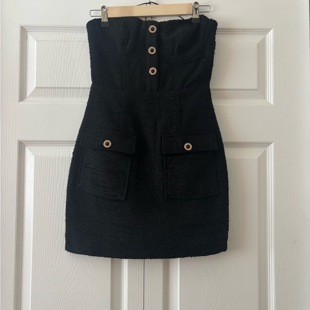 Tweed Black Mini Dress